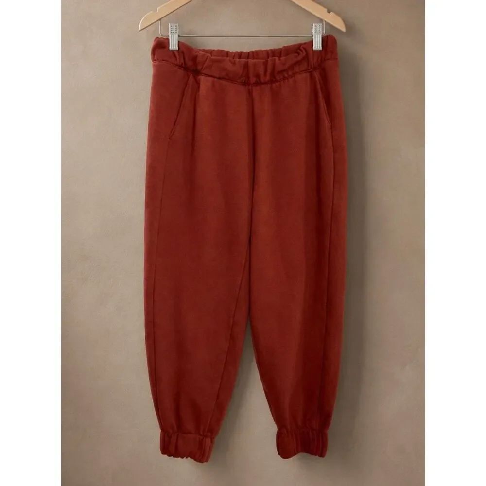 A NEW DAY jogger | rust straight leg fleece pants | small | Target